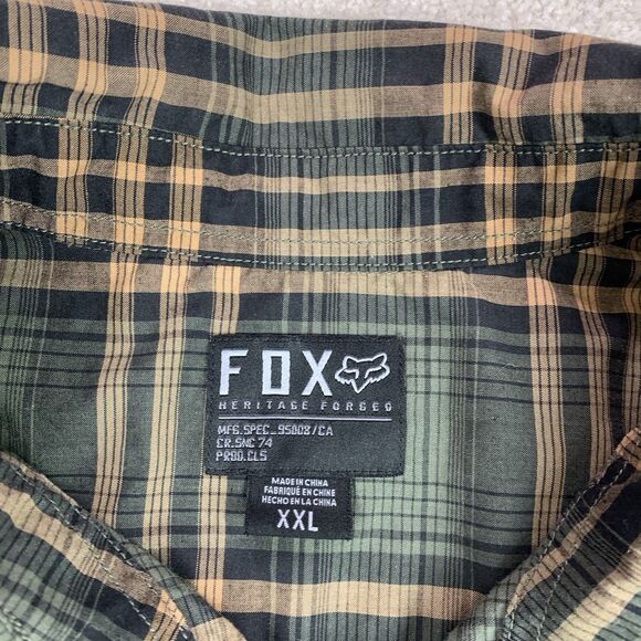 Fox Heritage Forged Plaid Long Sleeve Button Down Men’s Size XXL - Picture 10 of 14